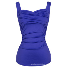 Belle Poque Sexy Ärmelloses Schatz Klassisches Blau 50er Pinup Tank Tops BP000341-3